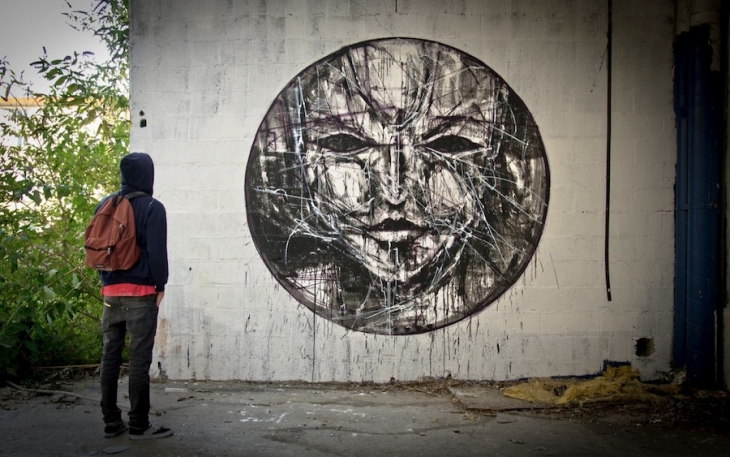 креативный уличный арт и граффити