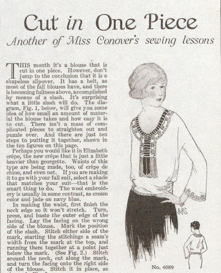 Выкройка 1920-го года (блузка)