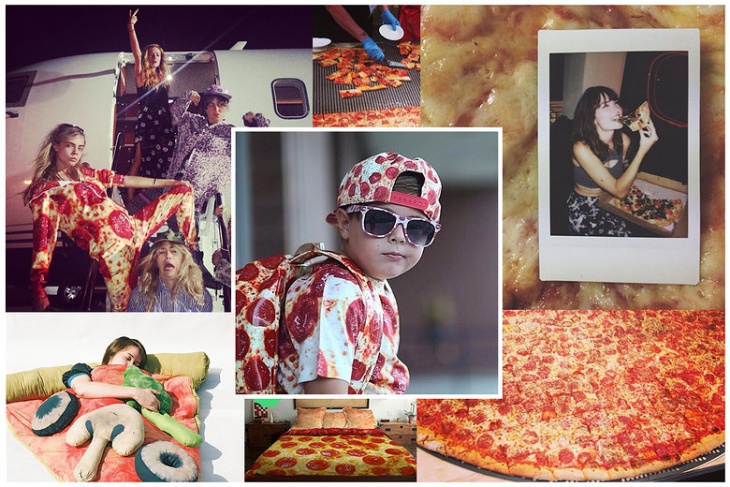 Vogue называет изображение пиццы на одежде и аксессуарах - самым популярным узором года.