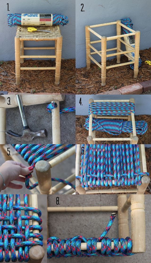 Как отреставрировать плетёный стул (Diy)