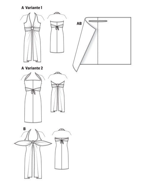 Пляжное платье - трансформер (выкройка)