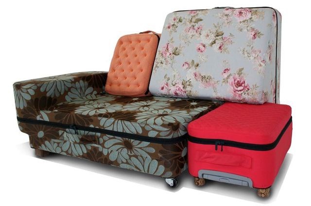 Трансформер для путешествий: диван или набор чемоданов