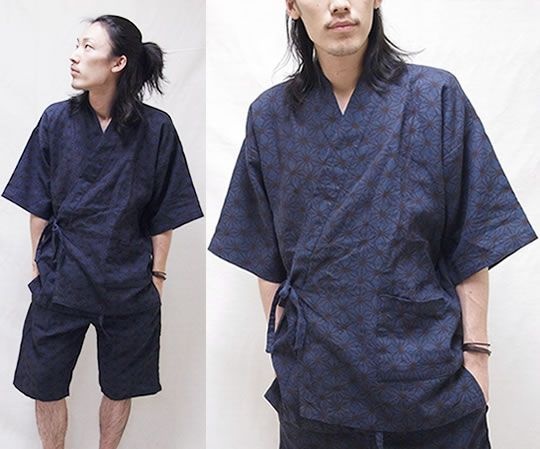 выкройка мужской детской и женской пижамы в стиле кимоно