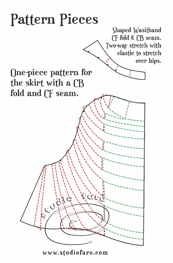 Выкройка креативной драпированной юбки