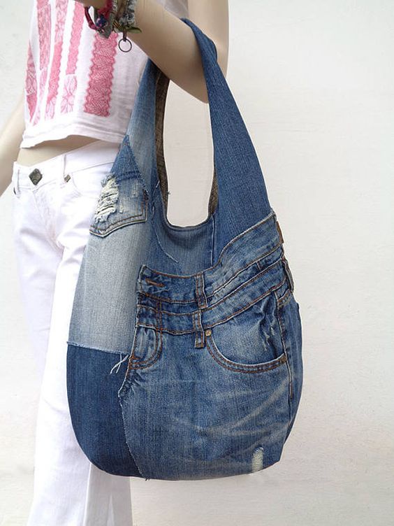 сумки из джинсов
