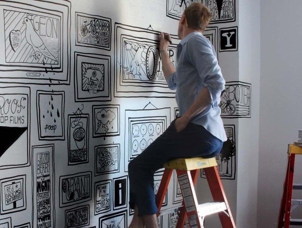 Талантливый молодой художник из Нью-Йорка Timothy Goodman увлекается росписью стен.