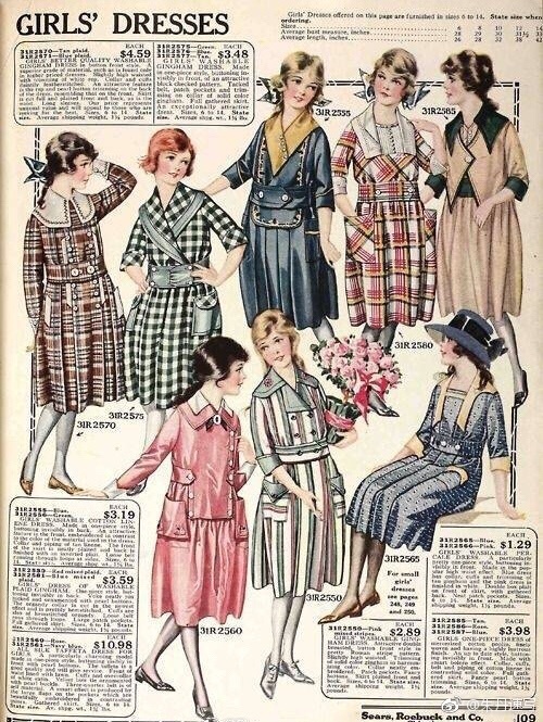 1920 детская мода и подростковая одежда модели