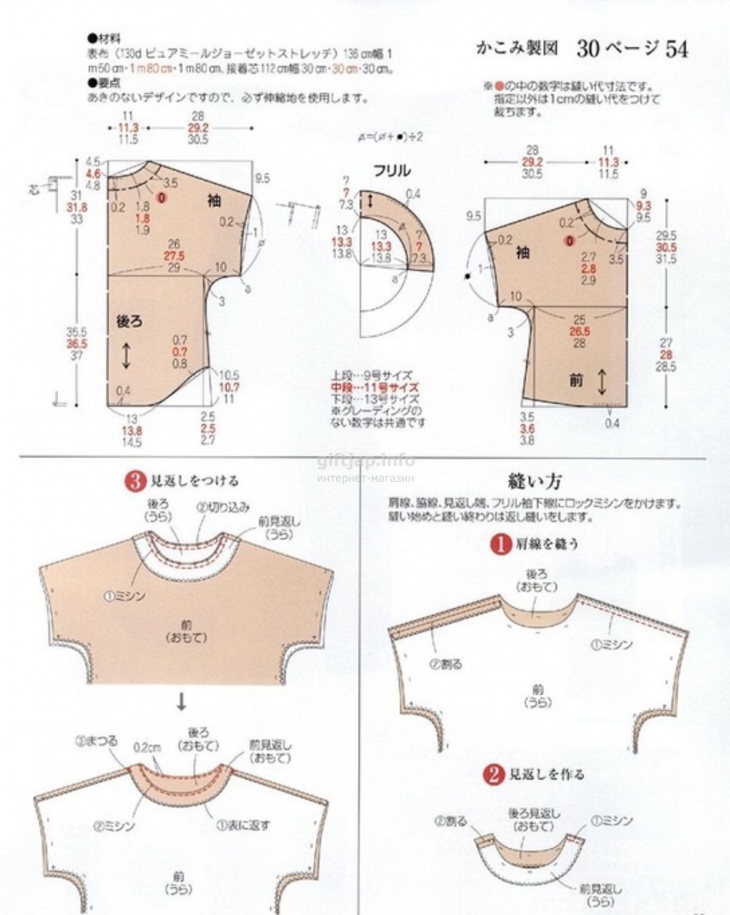 топ и блузка японские выкройки