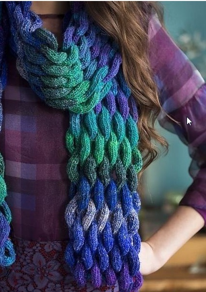 плетеный шарф