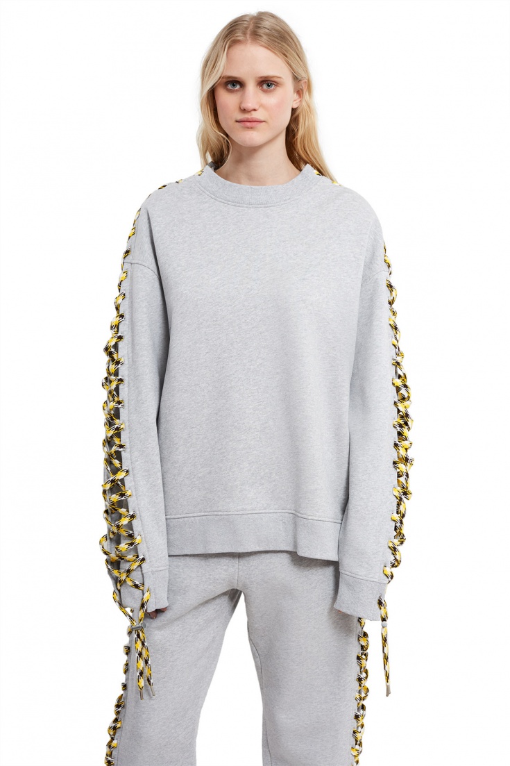 Acne Studios Doris Lace-Up Sleeve Sweatshirt