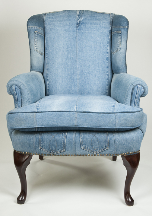джинсовое кресло