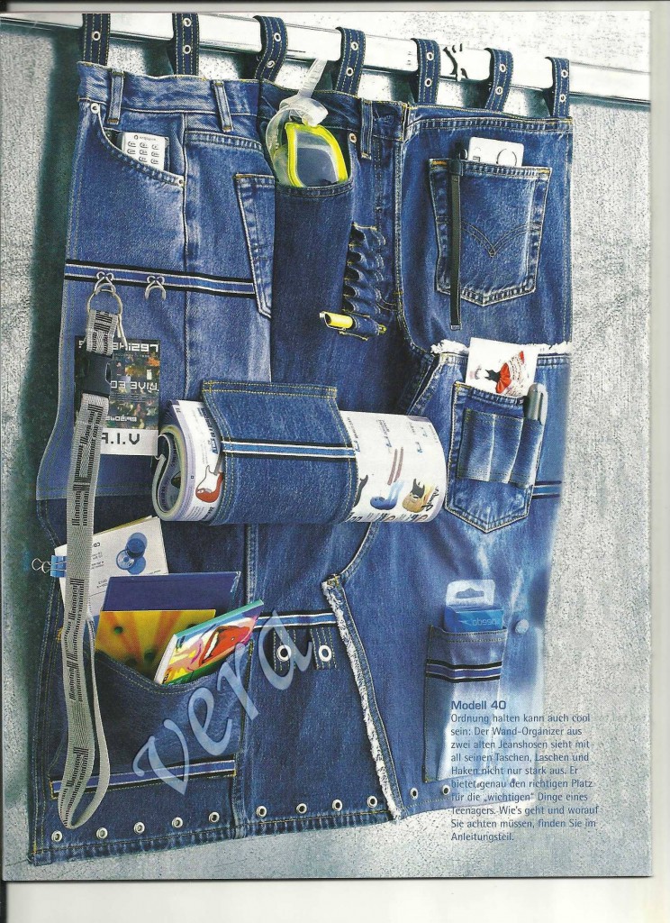 Старые джинсы превращаются в новый органайзер